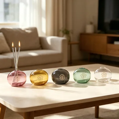 Custom Luxury Everlasting Unscented Paraffin Oil Candles Set Home Decoration with Metal Candlesticks and Tube for Christmas