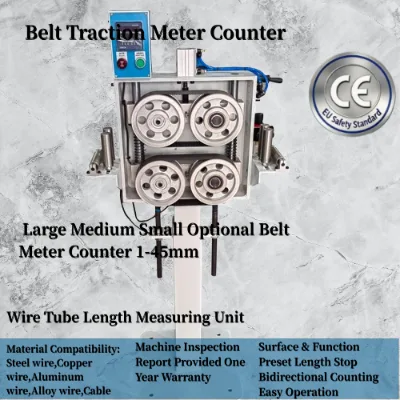 Large Belt Meter Counter Adjustable Belt Pressing Force Meter Counter 1-40mm Metal Wire Tube Unit for Wire Processing Equipment