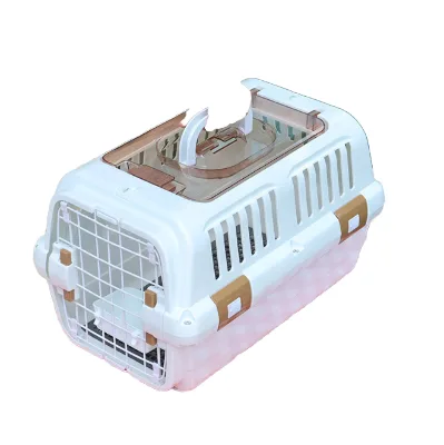 EUR PET Custom Gray Breathable Detachable Car Pet Dog Cat Kennel PP Pet Crate Cage with Portable Handle