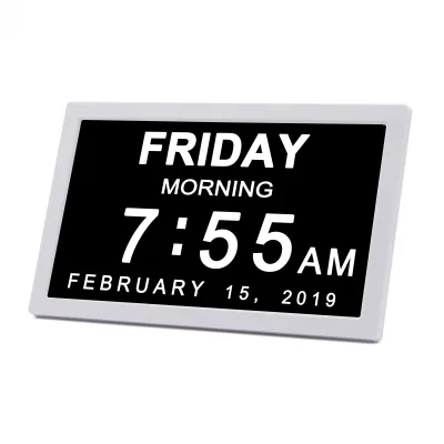 Hot Selling Modern Wall Clock Digital with Humidity Temperature Dementia Personalized Digital Led Clock with Remote Control