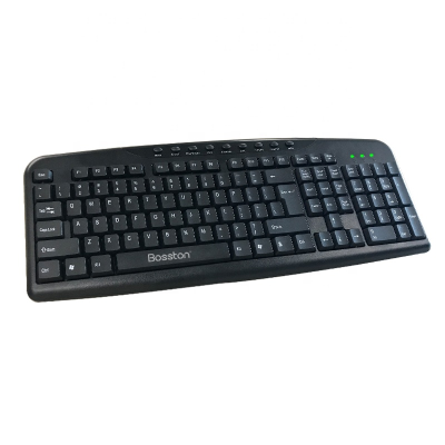 USB Multimedia Keyboard with 9 Multi Keys for Office Home Gaming Slim Black Color Keyboard Factory Price