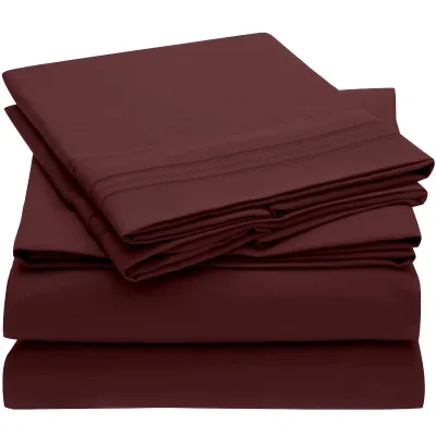Anyu Wholesale Cheap Pricr MOQ 1 High Quality Home Textiles Luxury Soft Like Cotton Bed Sheet Sets 100% Microfiber Bedding Set