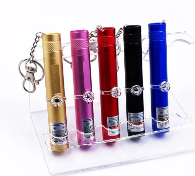 2023 New Portable Keychain Compact Fashion Rechargeable USB Green Red Cat Daily Use Flashlight