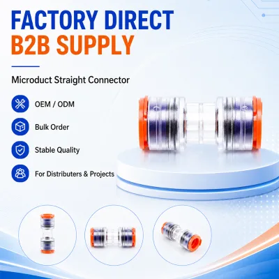 FCST-ERPU 4/2.1 mm Microduct Straight Connector with Locking Clips