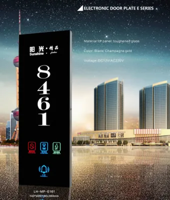 Electronic Door Panel Customized Design Touch Panel Wall Switch Hotel Door Signage with DND, Clean System