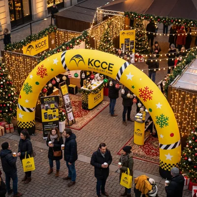 Timeless Durable Custom Half Round Arc Air Sealed Merry Christmas Archway Inflatable Arch for Outdoor Brand Promotion Activities
