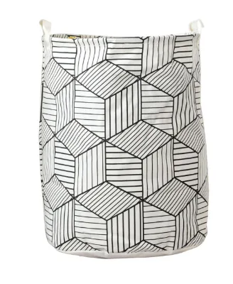 Wholesale Large Foldable Canvas Linen Bathroom Cloth Storage Washing Bin Laundry Hamper Collapsible Laundry Basket With Handles