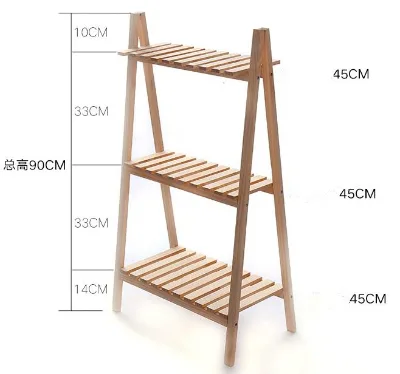 3-Tier Wood Flower Shop Rack Plant Stand Display Shelves Flower Pot Organizer