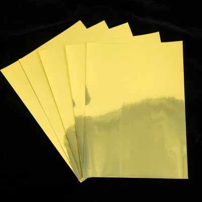 Wholesale Golden Label Inkjet Metalized Glossy Gold Roll Custom Gold Color Sticker Paper for Inkjet Printer