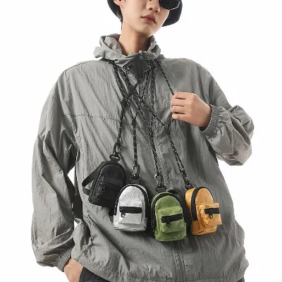 Custom DuPont Tyvek Mini Backpack Pendant Water Resistant Micro Crossbody Bag Charm Multi Color Lightweight Keychain Accessory