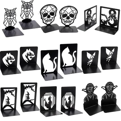 Shelf Tabletop Storage Metal Divider Bookend Custom Design L-Shaped Metal Book Stand