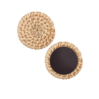 Rattan Fridge Magnets Boho Refrigerator Magnets Rattan Decorative Magnets for Office Kitchen Whiteboard Locker