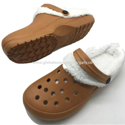 Eva clogs winter clogs with fur casual garden shoes walking slipper
