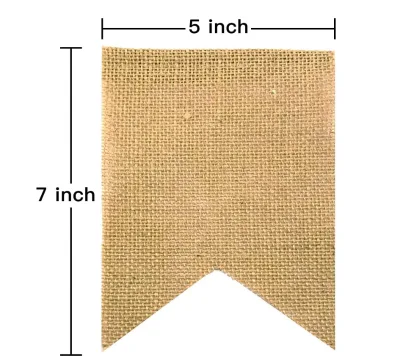 DIY Blank Swallow Tail Burlap Flag Banner Bunting for Wedding &Christmas