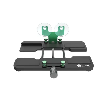 2UUL BH05 Aluminum Alloy Anti-Slip Base Soft Clamp Padding Side-Mounted Screen Clamping Fixture for Mobile Phone Repairs
