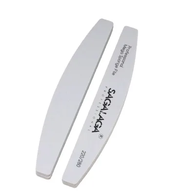 Professional Nail File and Buffer Printing Logo Reusable Double Sided 80/80/100/180 Grit Shaping Nails Manicure File Washable