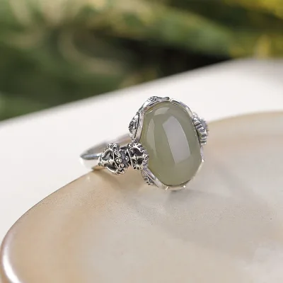 Environmentally Friendly Copper Carving, diamond Pestle, Vintage Antique, High-end Trendy Egg Noodle Ring, Jewelry Wholesale