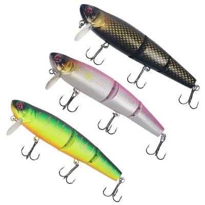 Swimbait 3 Sections Top Water Crankbait Crazy Wobblers Jointed Minnow Fishing Lures