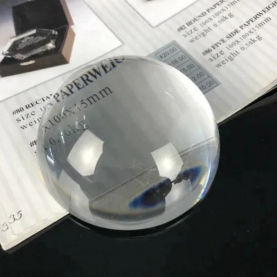 Cheap Wholesale Transparent Half Ball Crystal Paperweight Customize Round square Crystal Dome Paper Weight for Souvenir Gifts
