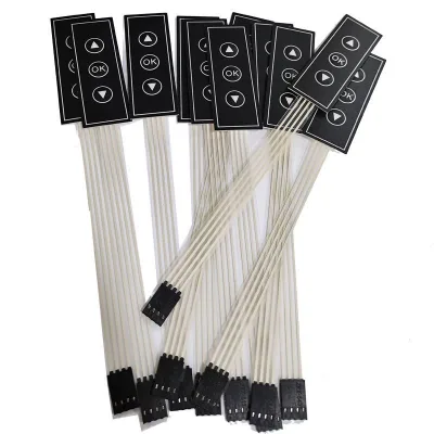 Good quality factory directly 3key push button membrane overlay led membrane switch panel keyboard