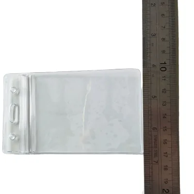 Cheap Price Waterproof Horizontal Standard Waterproof Soft Plastic PVC ID Pouch Card Holder with Zipper