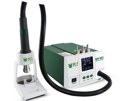 BEST BST-863 1200W Soldering Station Intelligent LCD Touch Screen Heat Air SMD Rework Station With 3 Memory Channels