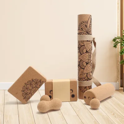 Light Weight Gymnastic Posture Premium Cork Special Custom 4" Carton Durable Body Slimming Fitness Center Cork Yoga Block