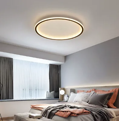 Ultra-Thin LED Flush Mount Ceiling Light Remote Control Adjustable Height Dimmable Acrylic Design for Bathroom 90 CRI Dual Color