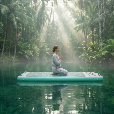 Custom Yoga Mat Beach Floating Mat Water Yoga Board Aqua Pilates Floating Fitness Board for Adult Relax Healing Meditation