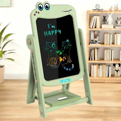 28 Inch Household Adjustable Height Kids Writing Tablet High-Brightness Color Screen Animal-Themed Doodle Board Drawing Pads