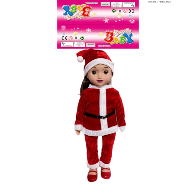 Fashion 18 Inch American Doll Clothes Two-Piece Christmas Suit and Hat Gifts Girl Christmas Doll