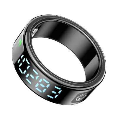 2025 New Waterproof Smart Ring for Sports Health Monitoring Fitness Tracker App Control Heart Rate Blood Oxygen Reading Ring