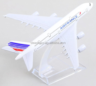 16CM Diecast Airplane Models AirFrance A380 Air France 380 Model for Aviation Knowledge Education Aircraft Model