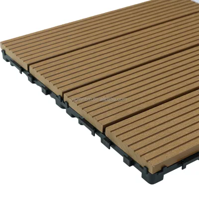 DIY WPC DECKING Customization Contemporary Anti-Slip Wood Grain Finishes Composite Wood Batten Outdoor Fireproof Waterproof
