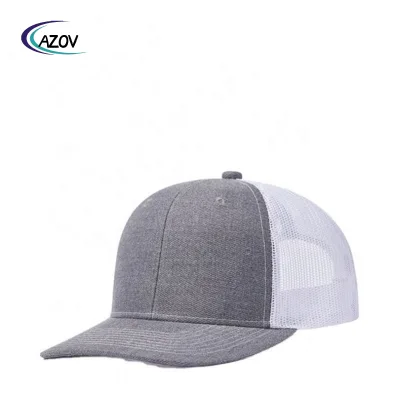 Custom Embroidery Logo 112 Grey Mesh Trucker Caps Mens Hats