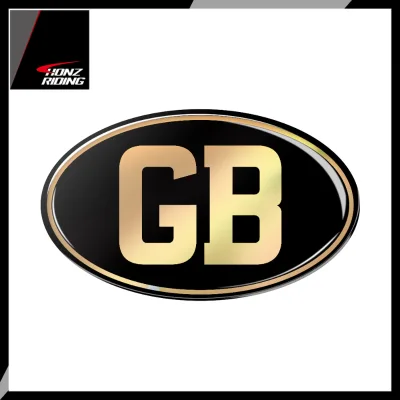 Motorcycle Tank Decals GB Euro Oval Sticker Car Stickers