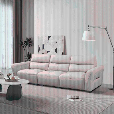 European Modern Furniture Living Room Sofa Electric Recliner Leather Sofa Set  3 Seater Sofa Design