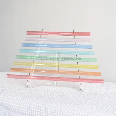 Q're Customized Crystal Harp Colorful Gemstone Mixed Percussion Instruments Healing Crystals Other Quartz Products