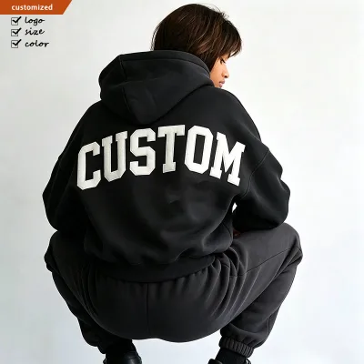 Custom Logo Hoodies and Sweat Pants Jogger Set Woman,women Tracksuit 2 Two Piece Set Sweatpants and Hoodie Set,women Hoodies