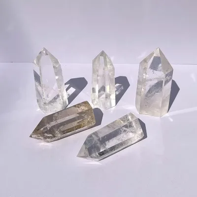 Bulk Wholesale Gemstone Tower Point Spiritual Products Clear Quartz Crystal Point for Fengshui