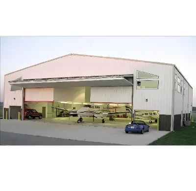 Large Span Modern Steel Structure Building Metal Airplane Hangar with Modern Design
