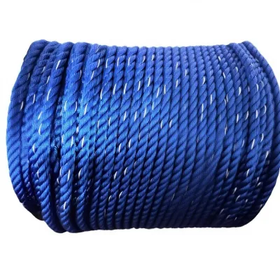 Sale 3Strand Nylon Polyethylene PE Ropes Blue Twisted Rope 16mm*660M 3MM-20MM Various Types for Marine Packaging Ship Rope