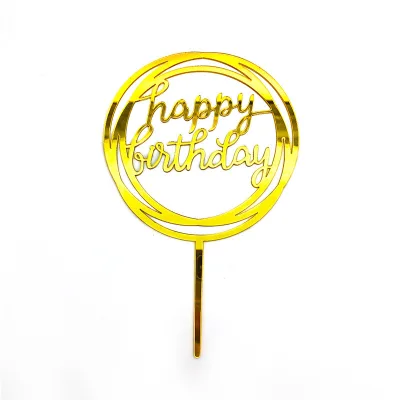 Innovative Design Acrylic Cake Insert Card 1mm Thick Cup Cake Wedding Topper Cake Decoration