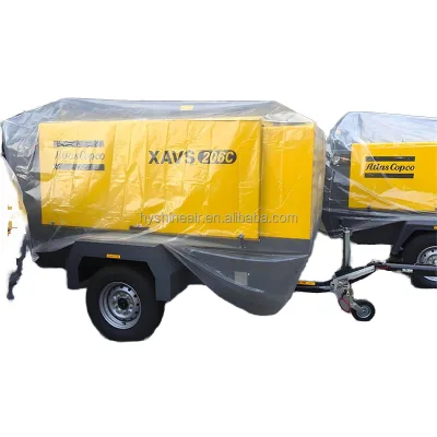 7-12 bar 8.5m3/min for Diesel Lubricated Air Cooled Rotary Screw Single Axle Medium Portable Compressor