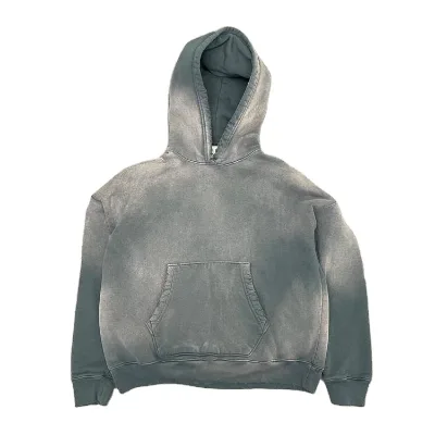 Top Hoodie Manufacture OEM Streetwear Hoodie Manufacturer - Acid Wash & Distressed Raw Hem Custom Hoodie Oversized Cotton