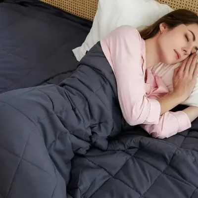 Smart Queen Weighted Blanket Queen Size 60" X 80" Breathable Cotton