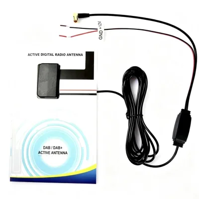 DAB Digital Radio Tuner FPC Patch Film Antenna High Gain FM AM Car Aerial With 3m Cable in Stock