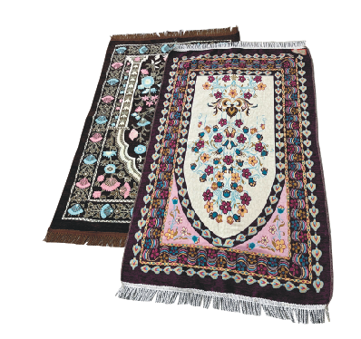 Custom Colors Jacquard Polyester Prayer Mat Fine Workmanship Technology Blanket Plush Pile Height Metal Wires for Room Decorate