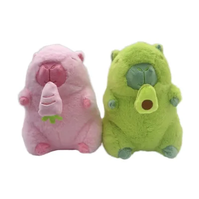 Cartoon Capybara 8-inch Plush Toy Unisex Children's Dolphin Doll Claw Machine Embroidered Technique PP Wholesale for Parties