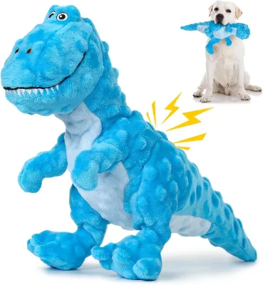 Squeaky Plush Dog Toys Durable Cute Indoor Interactive Tug of War Chew Toys with Crinkle Paper Relieves Boredom